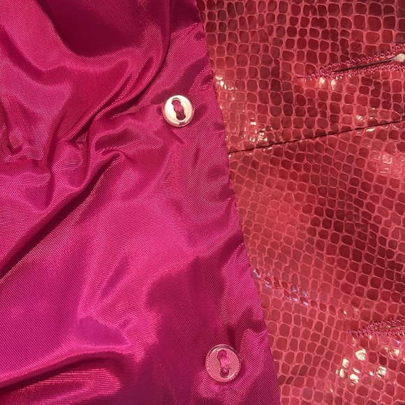 H&H Leather Vintage Pink and Red Jacket, Size 10 - Picture 12 of 13